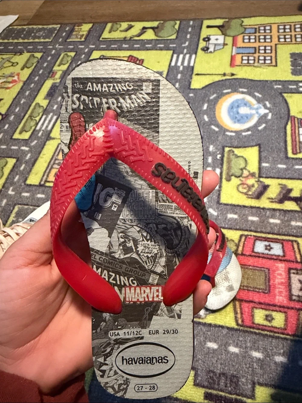 Havaianas Kids Spider-Man Red and Blue Flip Flops
